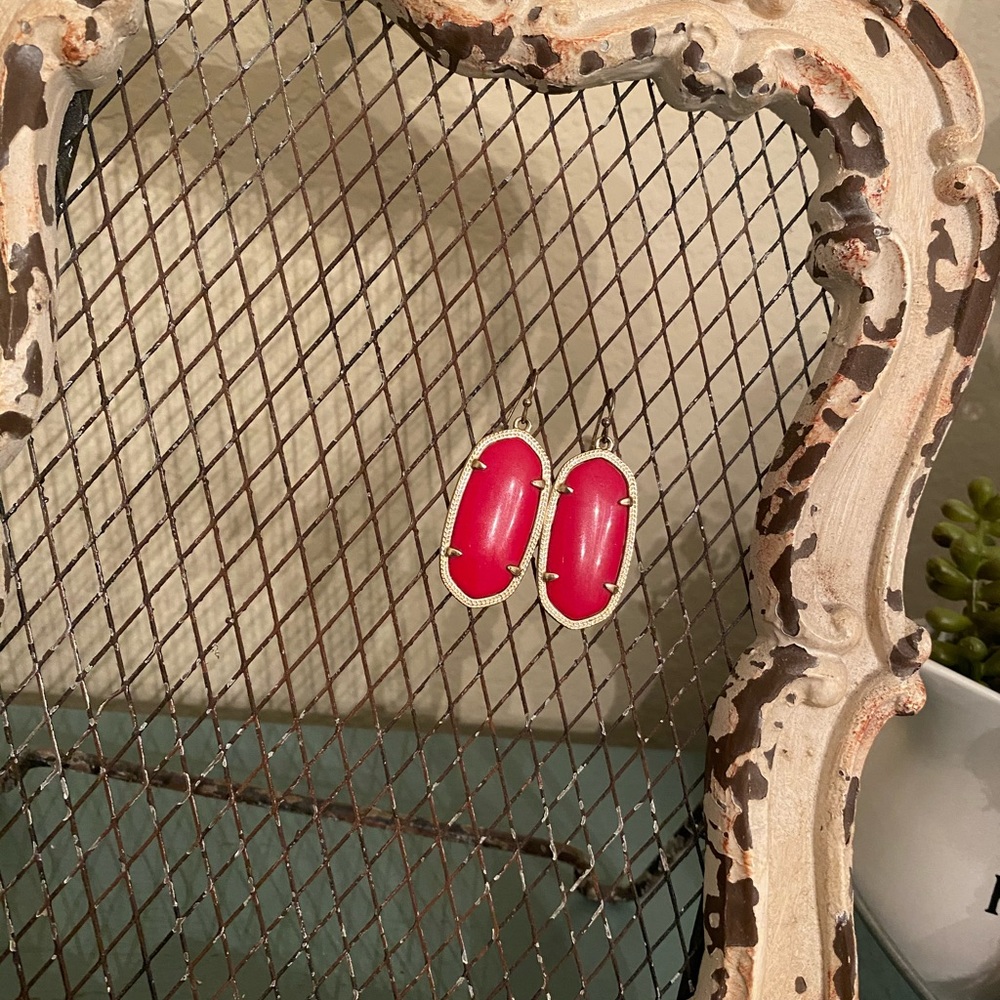 Red Kendra Scott earrings